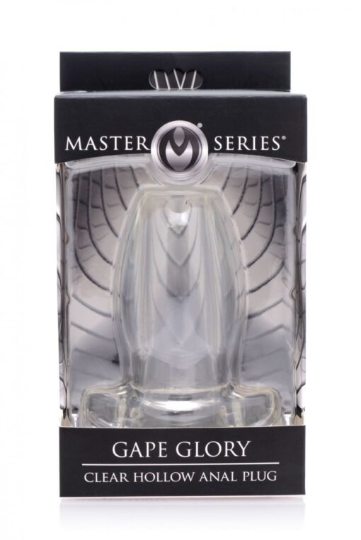 Master Series PeepHole Gape Glory Clear Hollow Anal Plug - Large