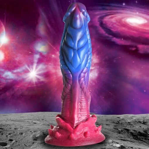 Creature Cocks Intruder Alien Silicone Dildo - Pink/Blue - Image 3