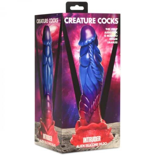 Creature Cocks Intruder Alien Silicone Dildo - Pink/Blue