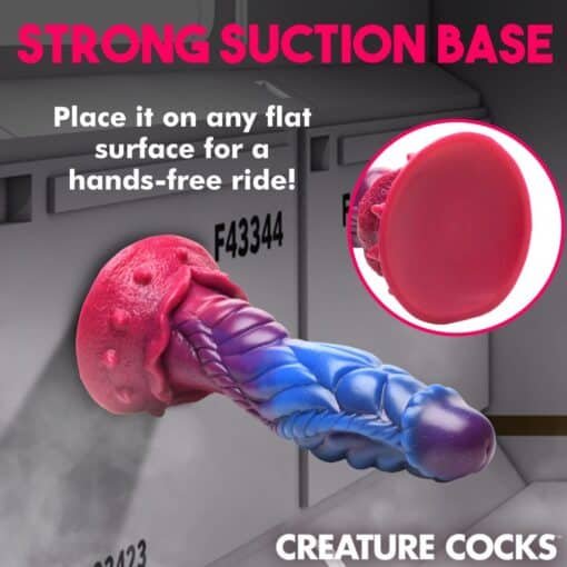 Creature Cocks Intruder Alien Silicone Dildo - Pink/Blue - Image 10