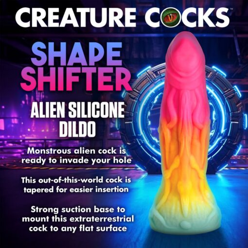 Creature Cocks Shape Shifter Alien Silicone Dildo - Multicolor - Image 2