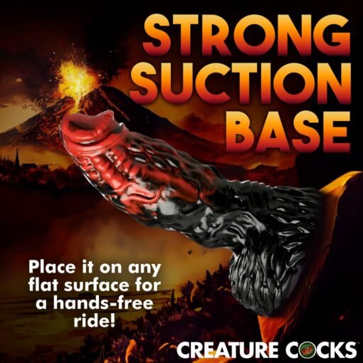 Creature Cocks Vulcan Silicone Dildo - Red/Black - Image 7