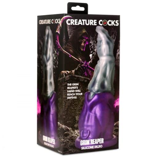 Creature Cocks Grim Reaper Silicone Dildo - Purple/Silver