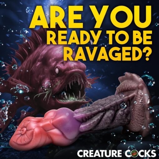 Creature Cocks Deep Diver Silicone Dildo - Red/Brown - Image 3