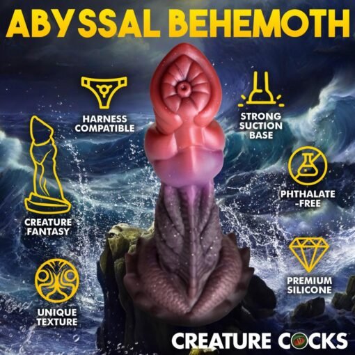 Creature Cocks Deep Diver Silicone Dildo - Red/Brown - Image 5