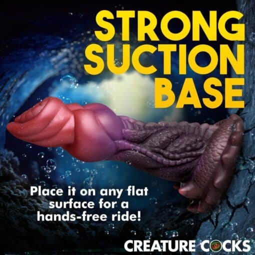 Creature Cocks Deep Diver Silicone Dildo - Red/Brown - Image 7