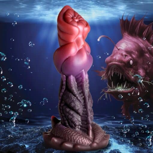 Creature Cocks Deep Diver Silicone Dildo - Red/Brown - Image 8