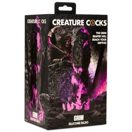 Creature Cocks Grim Silicone Dildo - Purple/Black