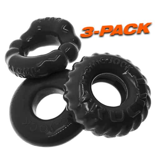 Oxballs Bonemaker Cock Ring Kit (3 pack) - Black - Image 2