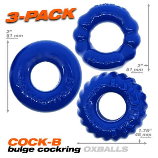 Oxballs Bonemaker Cock Ring Kit (3 pack) - Black - Image 3