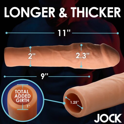 JOCK Extra Thick Penis Extension Sleeve 2in - Vanilla - Image 4