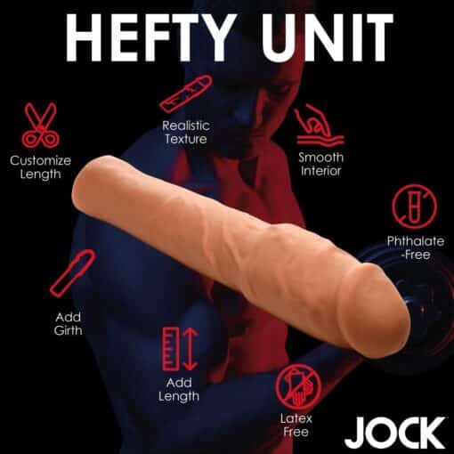 JOCK Extra Thick Penis Extension Sleeve 2in - Vanilla - Image 5