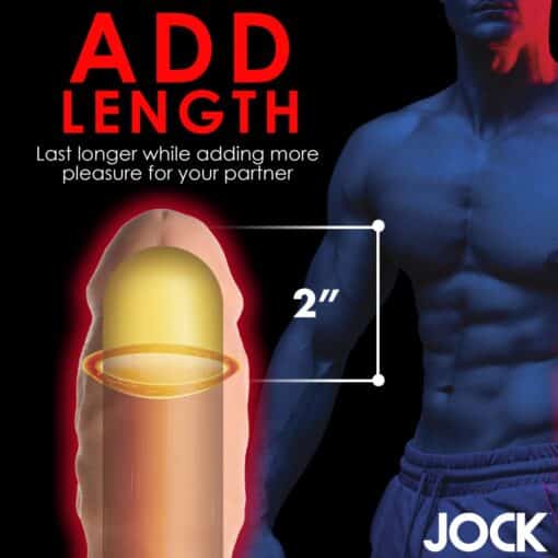 JOCK Extra Thick Penis Extension Sleeve 2in - Vanilla - Image 6