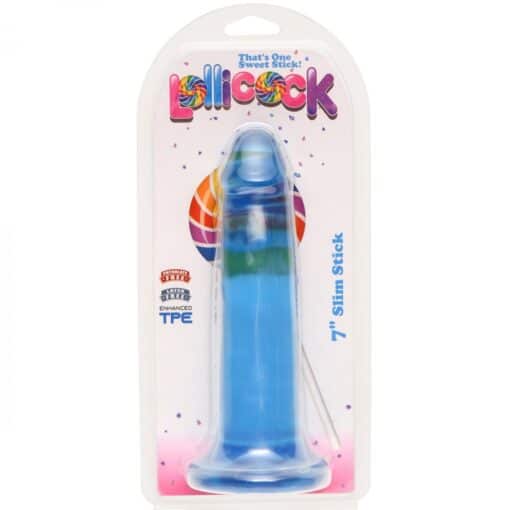 Lollicock 7 Inch Slim Stick Berry Ice Dildo