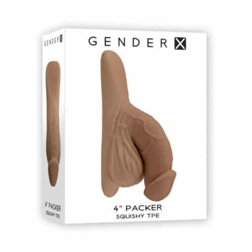 Gender X TPE Packer Dildo 4in - Caramel