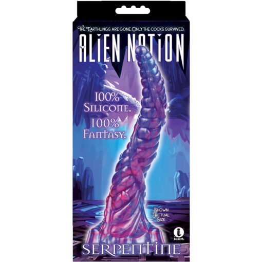 Alien Nation Serpentine Silicone Dildo - Purple/Pink