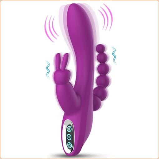 Vibes of Love 3 in 1 Rabbit Vibrator - Purple