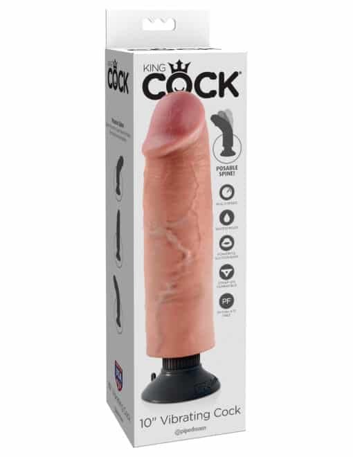 King Cock 10" Vibrating Cock