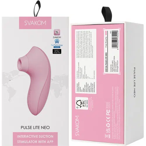 Svakom Pulse Lite Neo Interactive Suction Stimulator - Pale Rosette