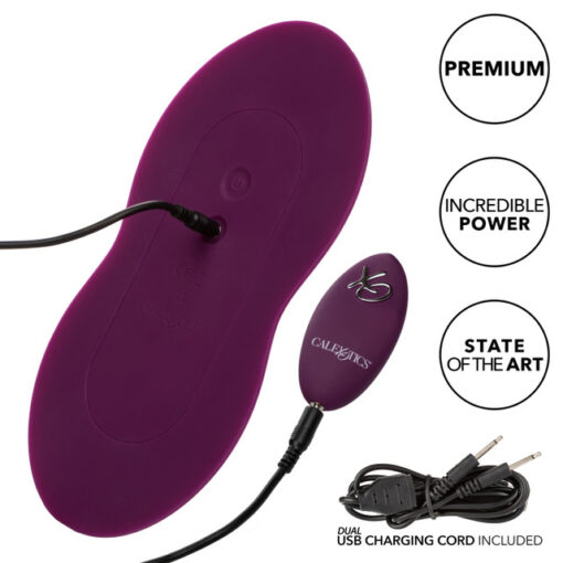 Lust Remote Control Dual Rider Rechargeable Silicone Massager - Purple - Image 3