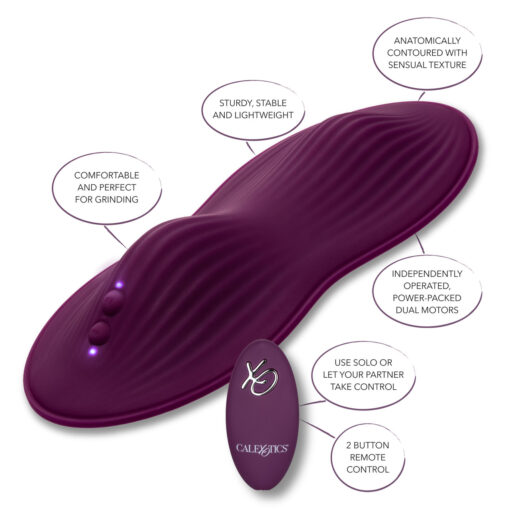 Lust Remote Control Dual Rider Rechargeable Silicone Massager - Purple - Image 4