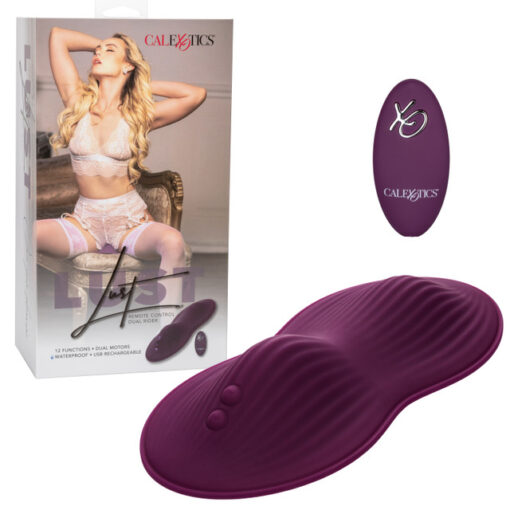 Lust Remote Control Dual Rider Rechargeable Silicone Massager - Purple