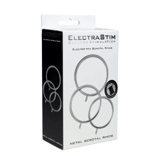 ElectraStim ElectraRings Solid Metal Scrotal and Cock Rings Large - Pack of 3