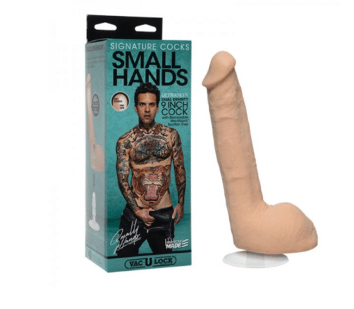 Vac-U-Lock Signature Cocks Ultraskyn Small Hands Dildo 9in - Vanilla