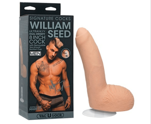 Vac-U-Lock Signature Cocks Ultraskyn William Seed Dildo 8in - Vanilla