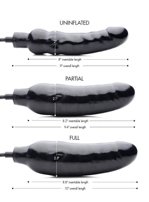 Master Series Primal Inflatable Dildo Black - Image 3