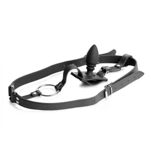 Strict Male Cock Ring Harness with Silicone Anal Plug - Image 3