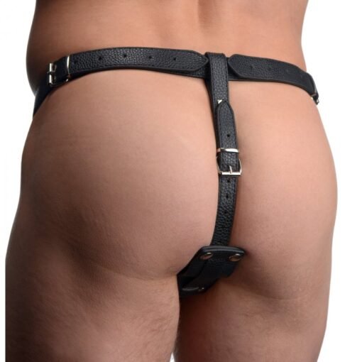 Strict Male Cock Ring Harness with Silicone Anal Plug - Image 5
