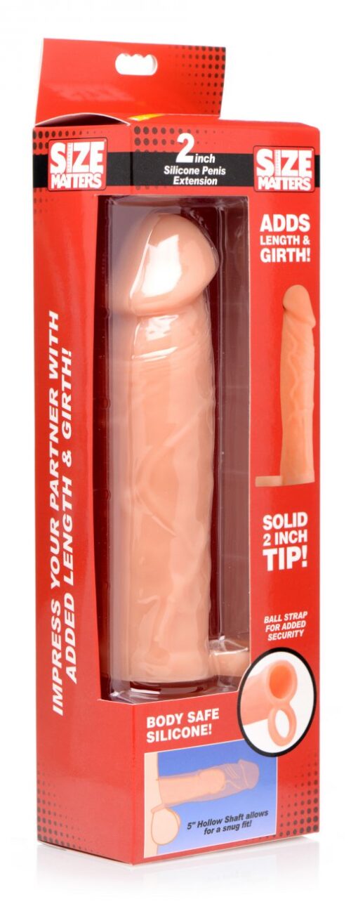 Size Matters Silicone Penis Extension 2"