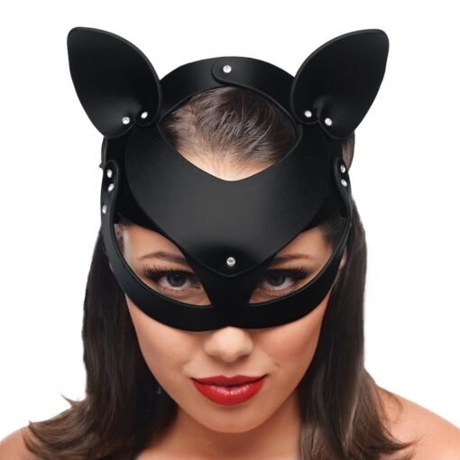 Black Cat Tail Anal Plug & Mask Set - Black - Image 3