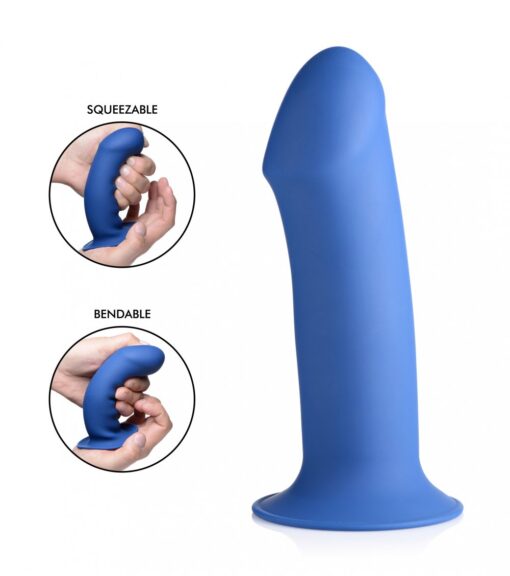 Squeezable Thick Phallic Dildo - Blue - Image 3