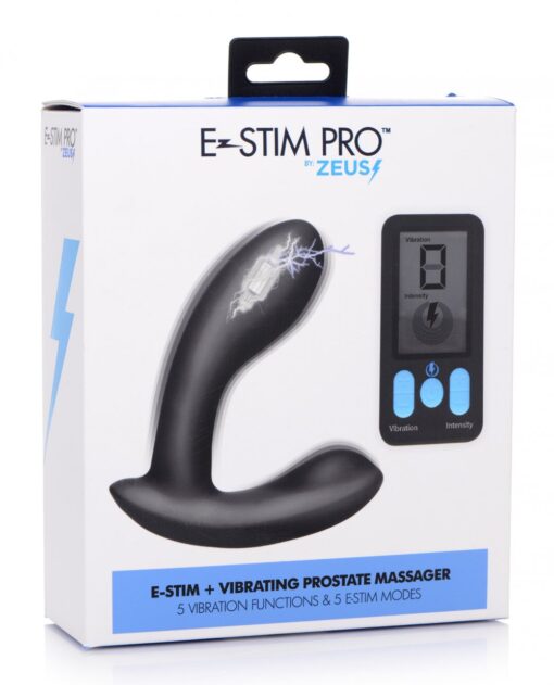 Zeus E-Stim E-Stim Pro Silicone Vibrating Prostate Massager with Remote Control