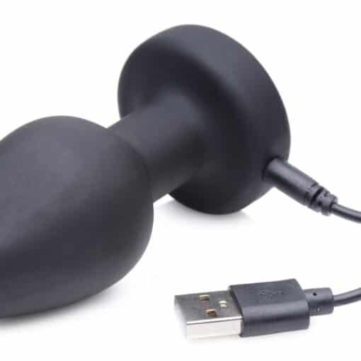 Zeus E-Stim Pro Silicone Vibrating Anal Plug with Remote Control - Image 3