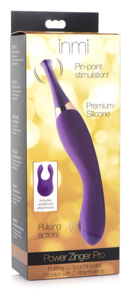 Inmi Pulsing G-spot Pinpoint Silicone Vibrator with Attachments