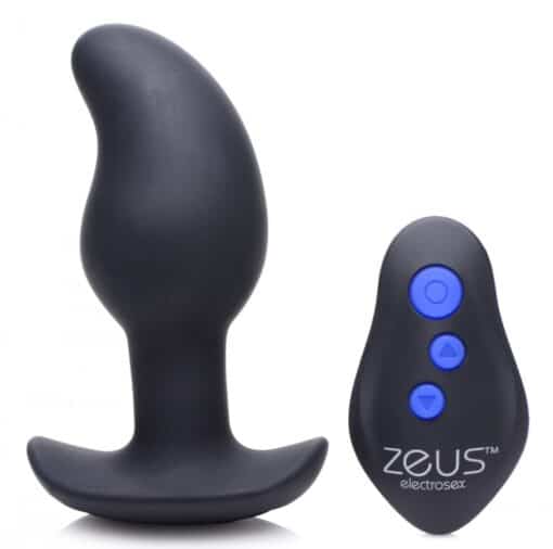 Zeus 8X Volt Drop Vibrating and E-Stim Silicone Prostate Massager with Remote - Image 2