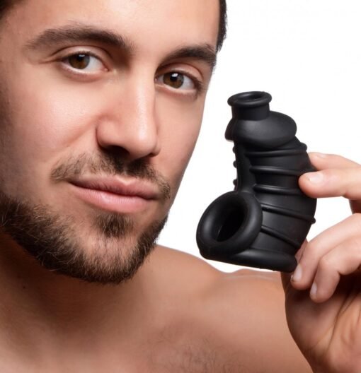 Master Series Dark Chamber Silicone Chastity Cage - Image 3