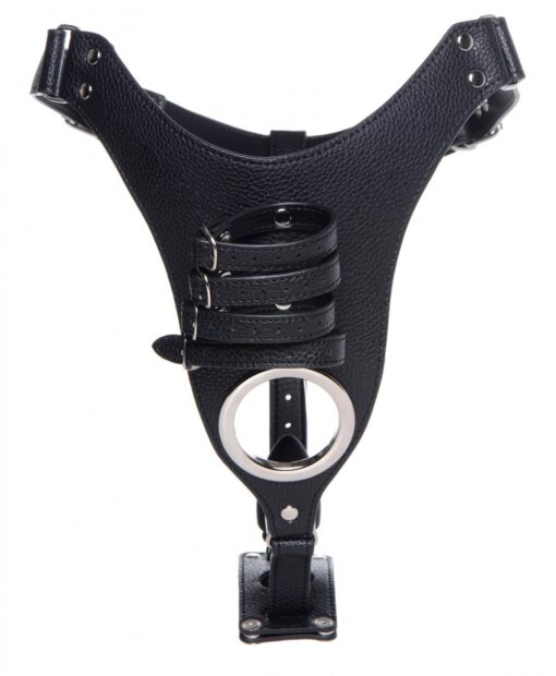 Strict Male Chastity Harness with Silicone Anal Plug - Image 2