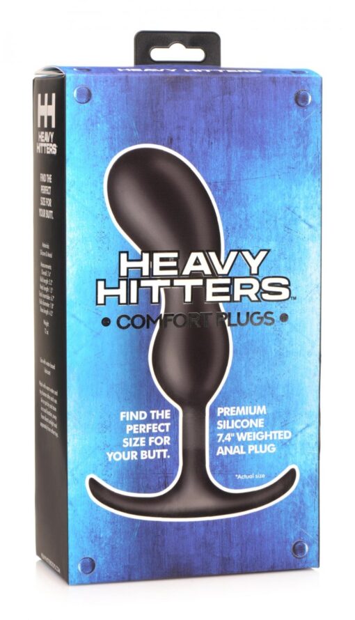 Heavy Hitters Comfort Plugs Silicone Anal Plug 7.4in - Large - Black