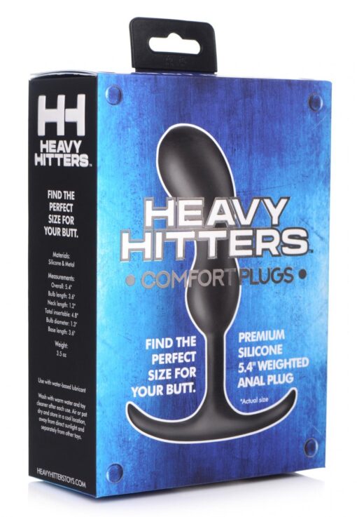 Heavy Hitters Comfort Plugs Silicone Anal Plug 5.5in - Small - Black