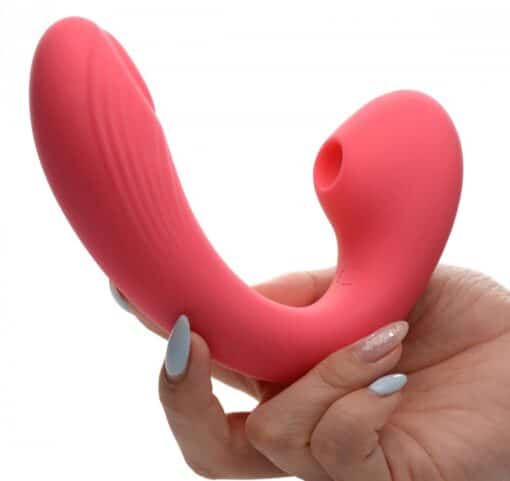 Inmi Shegasm Joy-Pulse Flexible Suction Rechargeable Silicone G-Spot Vibrator - Red - Image 4