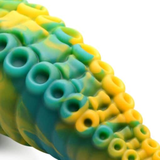 Creature Cocks Monstropus Tentacled Monster Silicone Dildo - Green/Yellow/Blue - Image 4