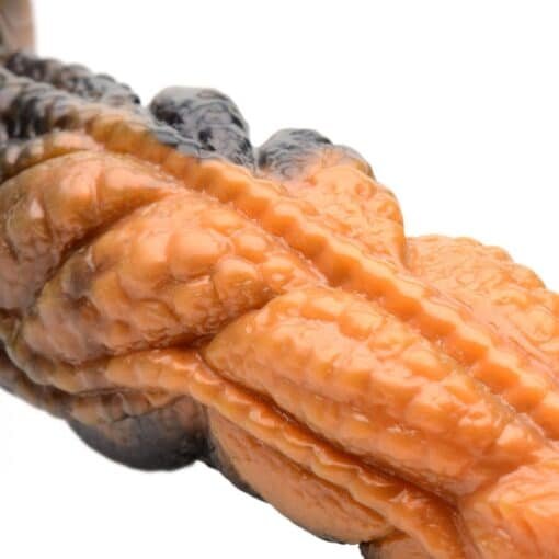 Creature Cocks Ravager Rippled Tentacled Monster Silicone Dildo - Red/Orange/Brown - Image 2