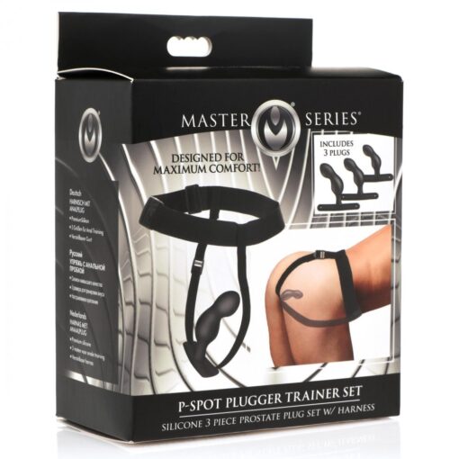 Master Series P-Spot Plugger Trainer Silicone Anal Set (3 Piece) - Black