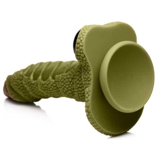 Creature Cocks Swamp Monster Scaly Silicone Dildo - Green/Black - Image 4