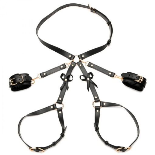 Strict Bondage Harness with Bows - Medium/Large - Black - Image 2