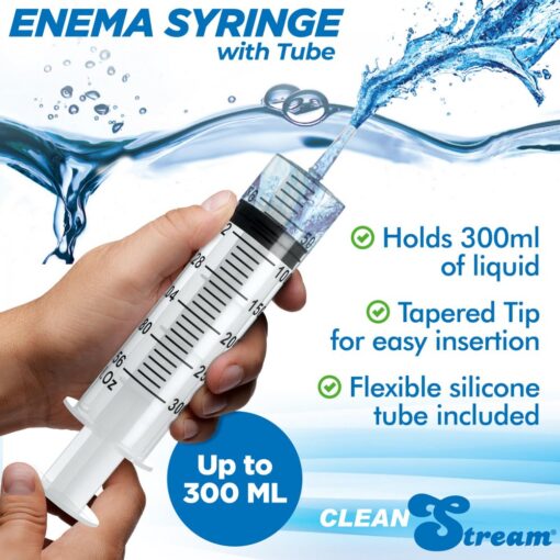 Clean Stream Enema Syringe with Tube - 300ml - Image 3